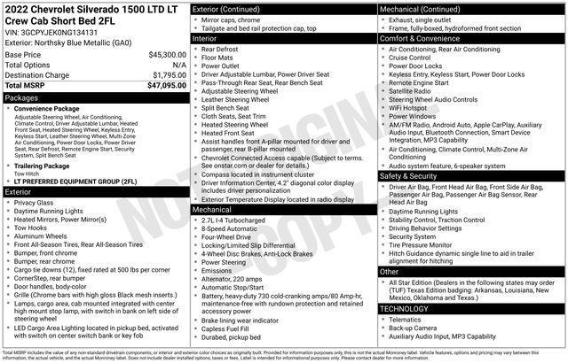 Chevrolet Silverado 1500 Limited LT Crew Cab Long Box 2WD 2022
