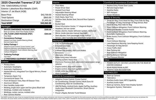 Chevrolet Traverse LT AWD 2025