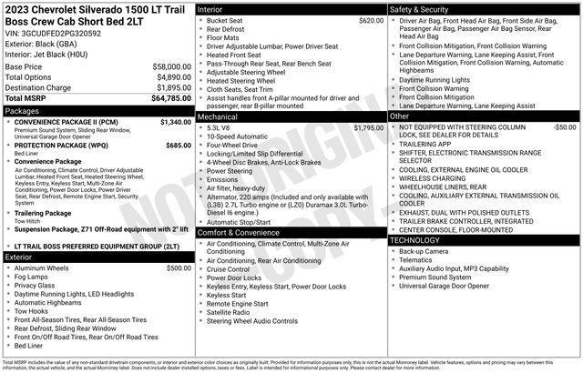 Chevrolet Silverado 1500 Trail Boss LT Crew Cab 4WD 2023