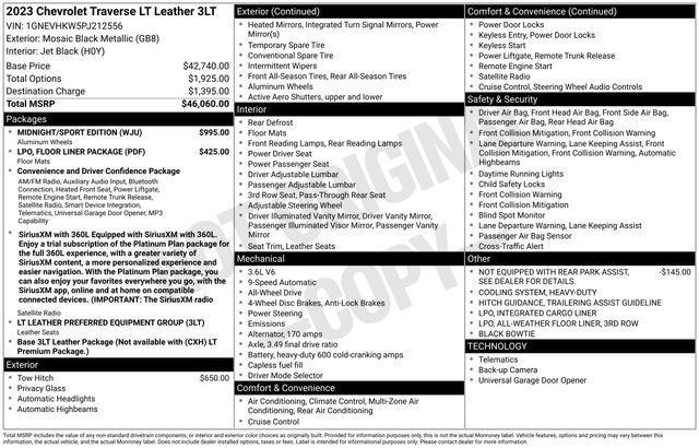 Chevrolet Traverse LT Feather AWD 2023