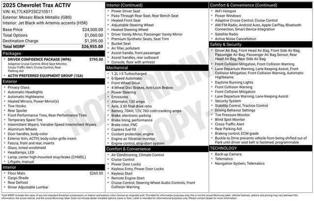 Chevrolet Trax ACTIV 2025