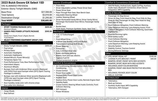 Buick Encore GX Select 2023