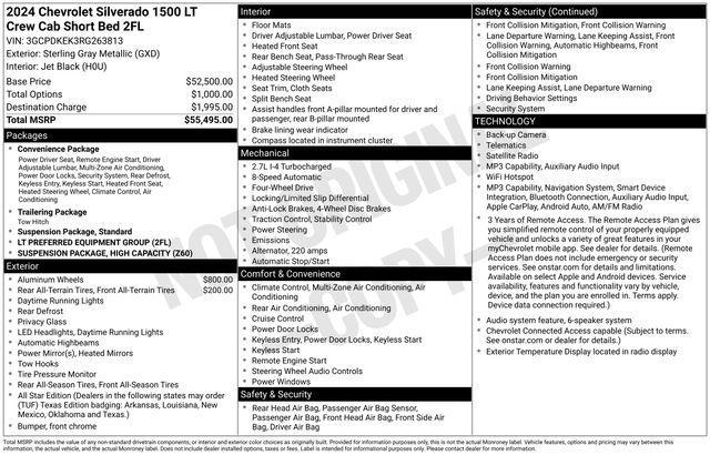 Chevrolet Silverado 1500 LT-L Crew Cab 4WD 2024