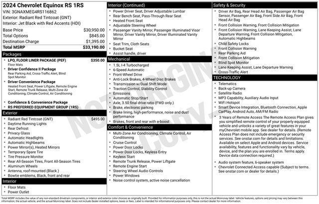 Chevrolet Equinox RS 2024