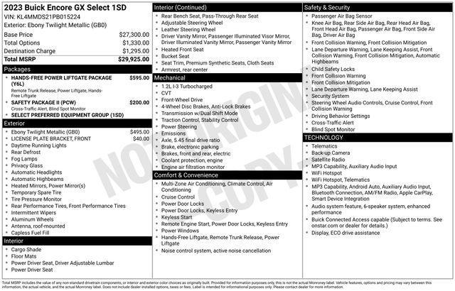 Buick Encore GX Select 2023