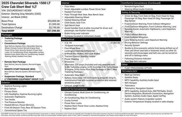 Chevrolet Silverado 1500 LT Crew Cab 4WD 2025