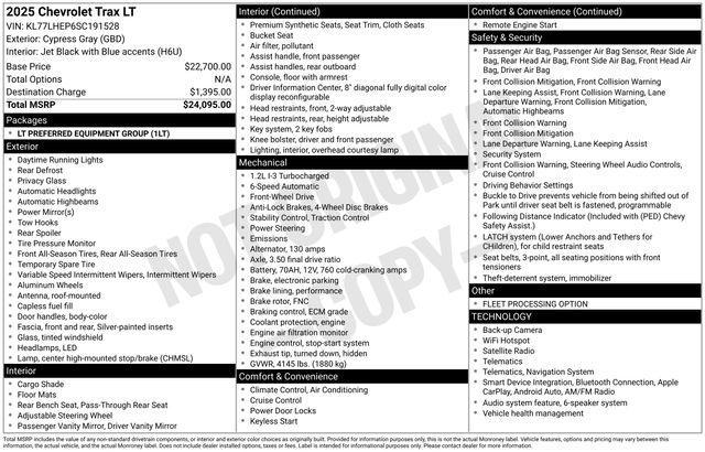 Chevrolet Trax LT 2025
