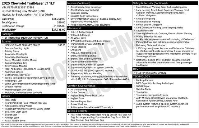 Chevrolet TrailBlazer LT AWD 2025
