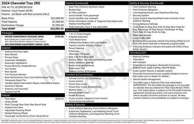 Chevrolet Trax 2RS 2024