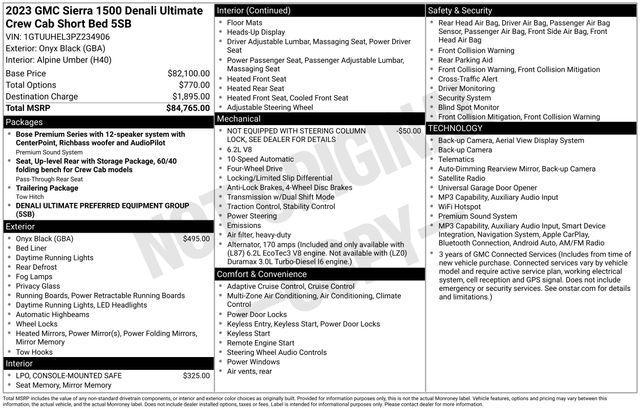 GMC Sierra 1500 Denali Ultimate Crew Cab 4WD 2023