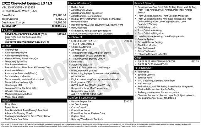 Chevrolet Equinox LS 1.5 AWD 2022