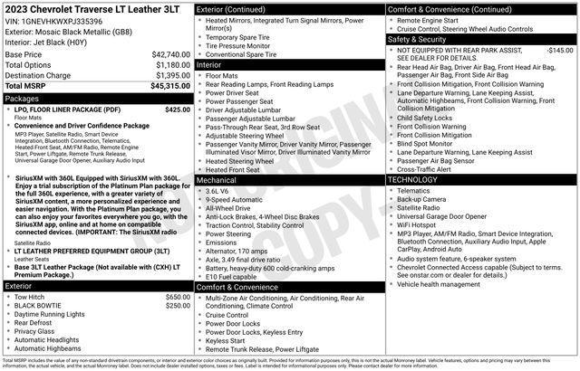 Chevrolet Traverse LT Feather AWD 2023