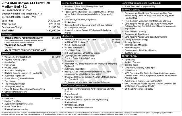 GMC Canyon AT4 Crew Cab 4WD 2024