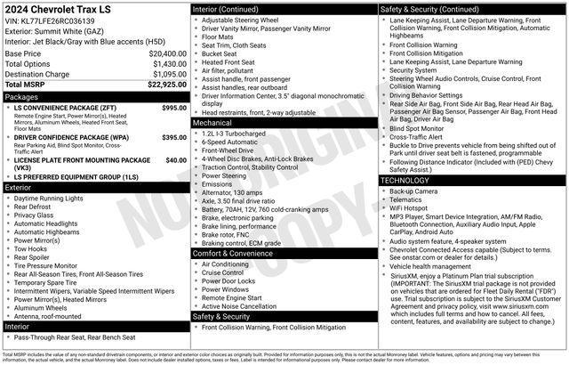 Chevrolet Trax LS 2024