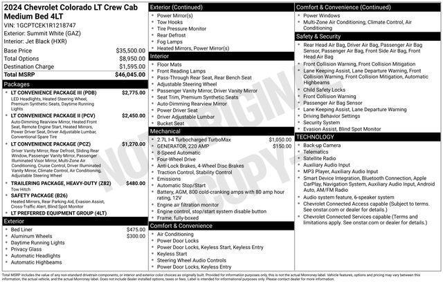 Chevrolet Colorado LT Crew Cab 4WD 2024