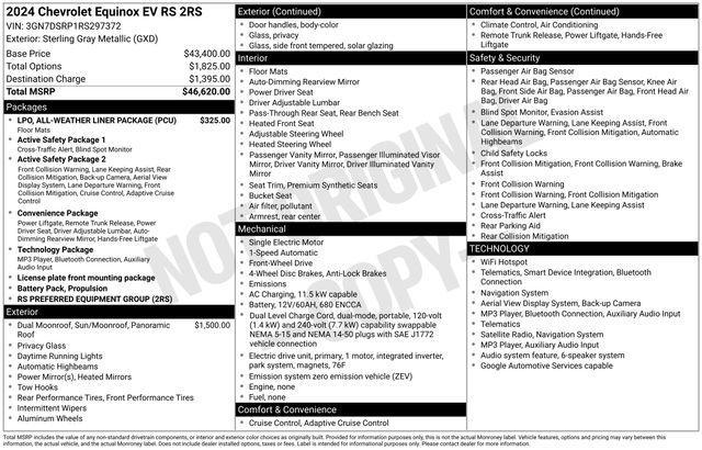 Chevrolet Equinox EV 2RS 2024