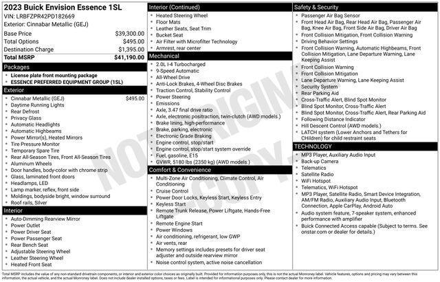 Buick Envision Essense AWD 2023