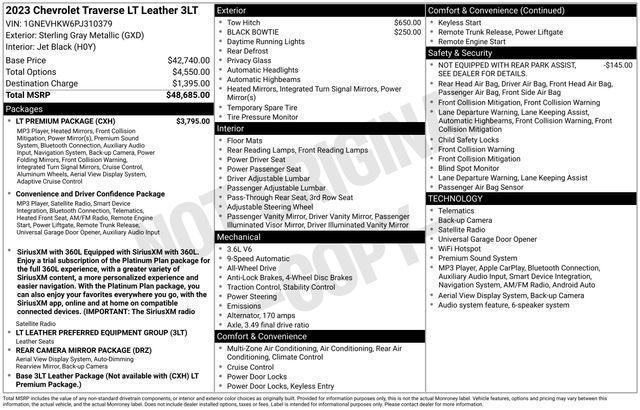 Chevrolet Traverse LT Feather AWD 2023