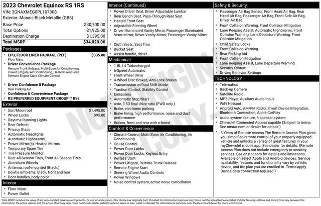 Chevrolet Equinox RS 2023