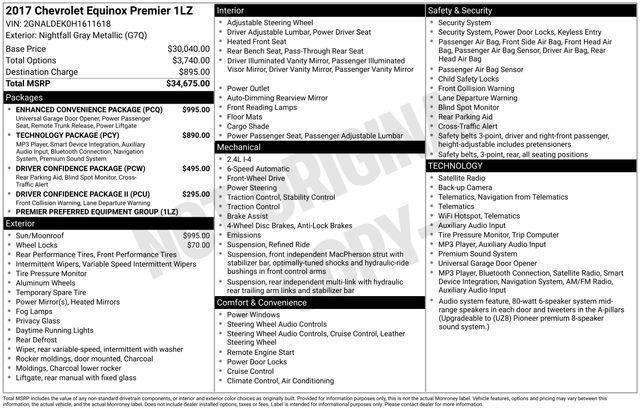 Chevrolet Equinox Premier 2WD 2017