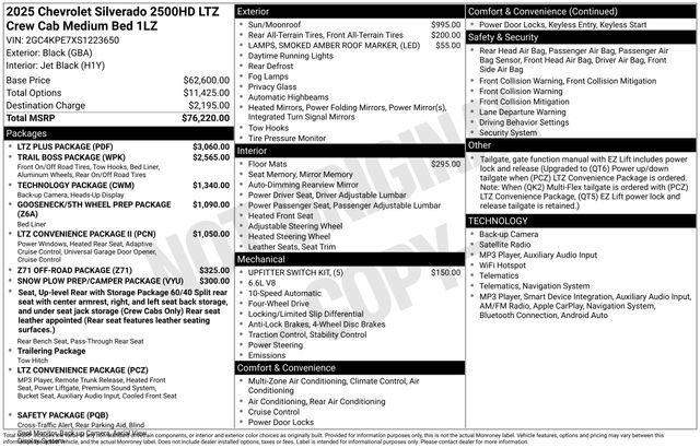 Chevrolet Silverado 2500HD LTZ Crew Cab Long Box 4WD 2025