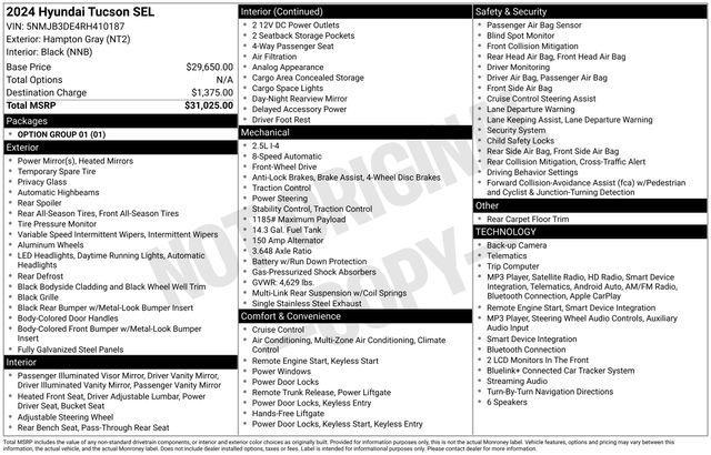 Hyundai Tucson SEL 2024