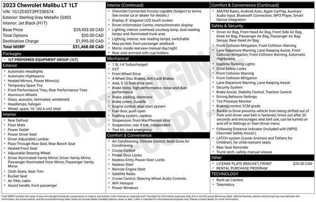 Chevrolet Malibu 1LT 2023