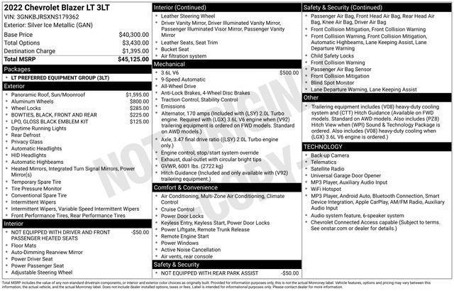 Chevrolet Blazer 3LT AWD 2022