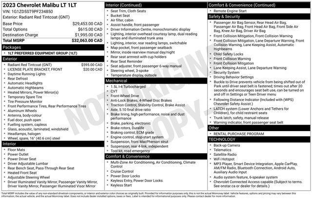 Chevrolet Malibu 1LT 2023