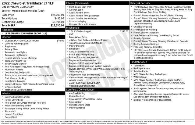 Chevrolet TrailBlazer LT 2022