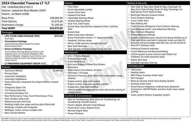 Chevrolet Traverse LT 2024