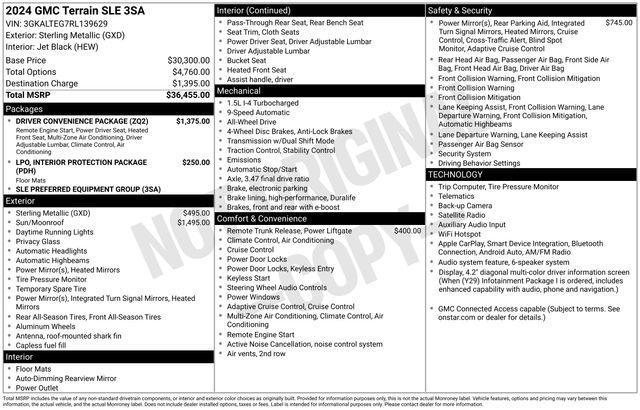 GMC Terrain SLE AWD 2024