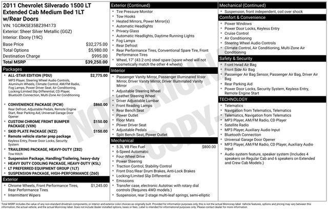 Chevrolet Silverado 1500 LT Ext. Cab 4WD 2011