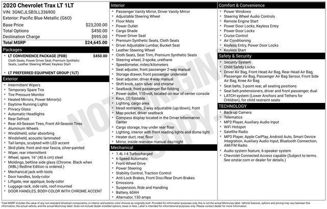 Chevrolet Trax LT FWD 2020