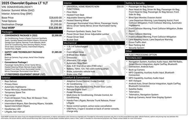 Chevrolet Equinox LT 2WD 2025