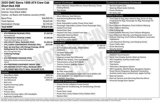 GMC Sierra 1500 AT4 Crew Cab 4WD 2025