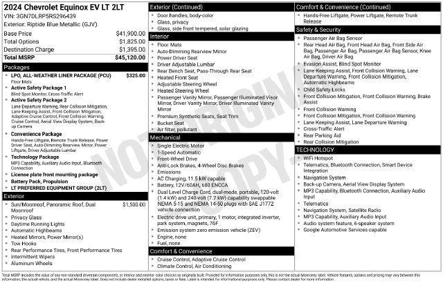 Chevrolet Equinox EV 2LT 2024