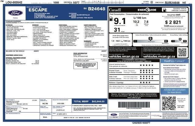 Ford Escape Platinum AWD 2025
