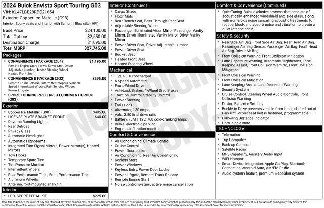 Buick Envista Sport Touring 2024