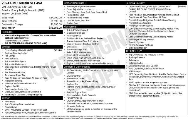 GMC Terrain SLT AWD 2024