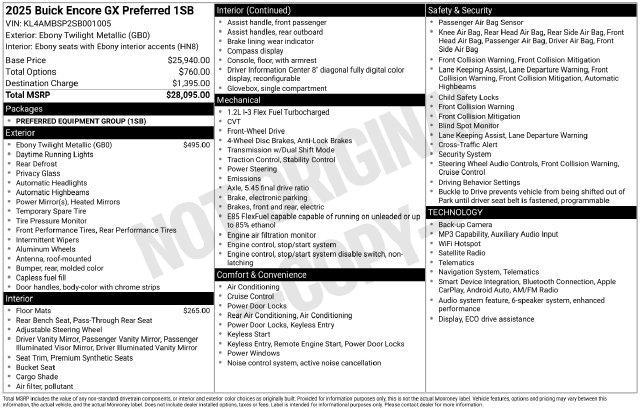 Buick Encore GX Preferred 2025