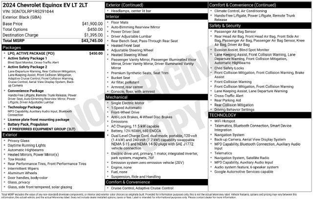 Chevrolet Equinox EV 2LT 2024