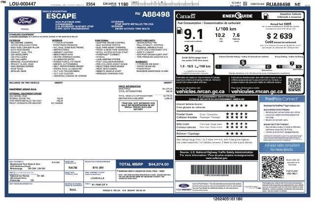 Ford Escape Platinum AWD 2024