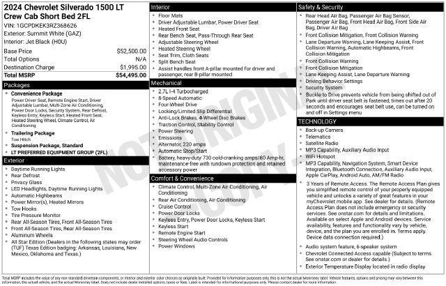 Chevrolet Silverado 1500 LT-L Crew Cab 4WD 2024