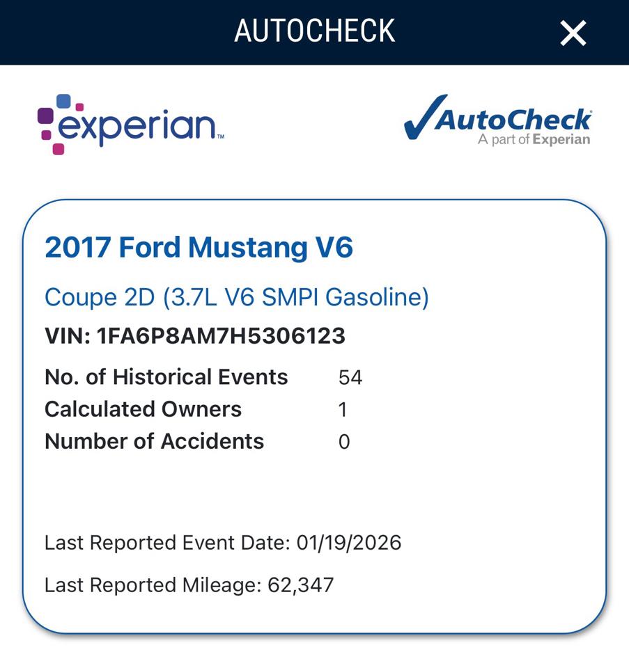 Ford Mustang V6 Coupe 2017