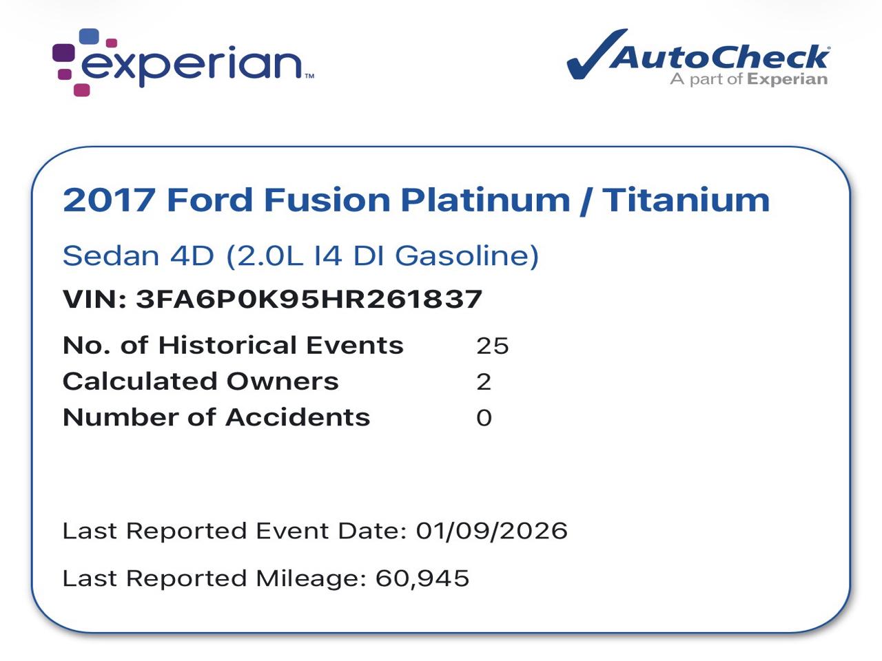 Ford Fusion Titanium 2017