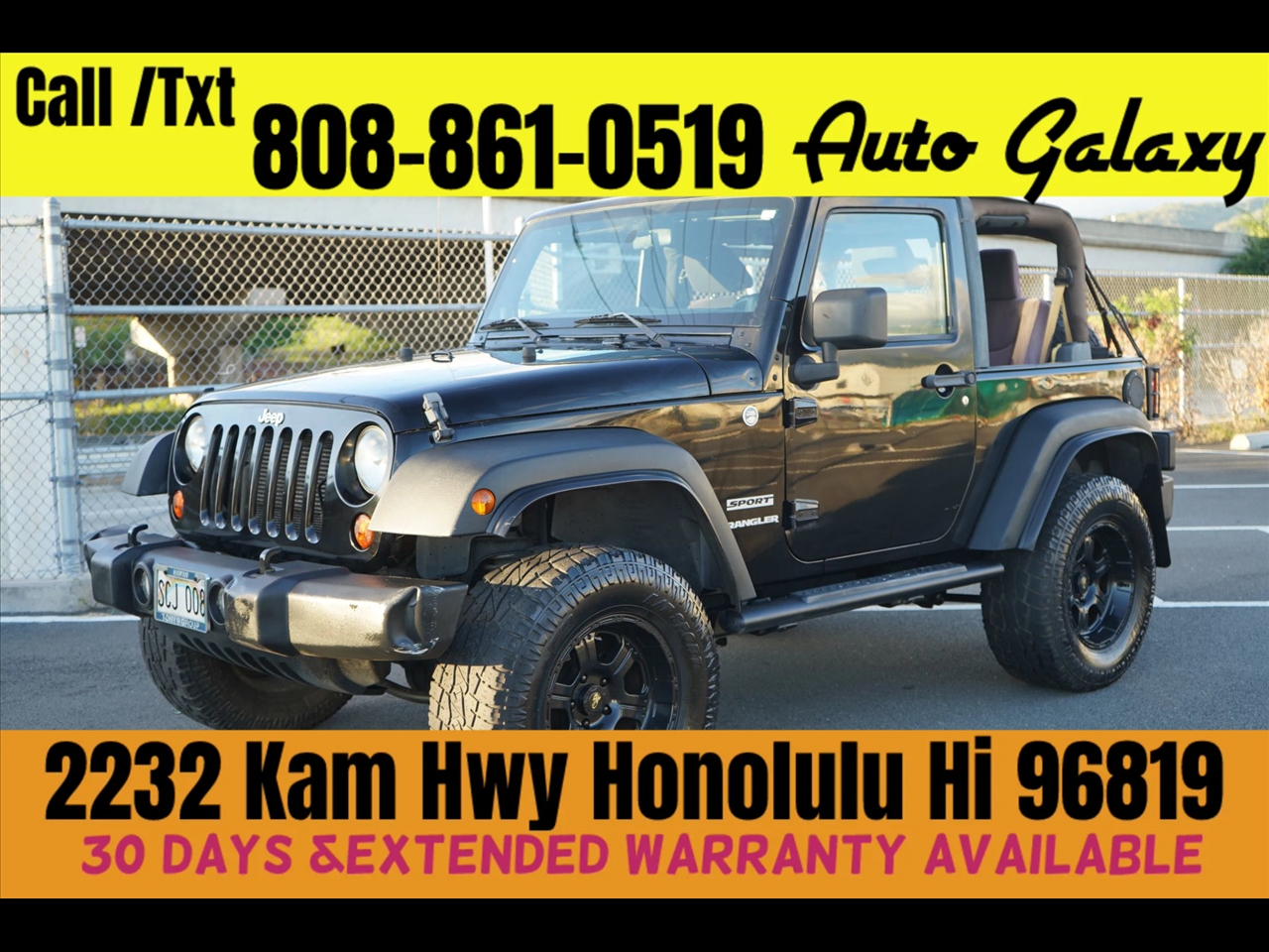 2013 Jeep Wrangler 4WD 2dr Sport