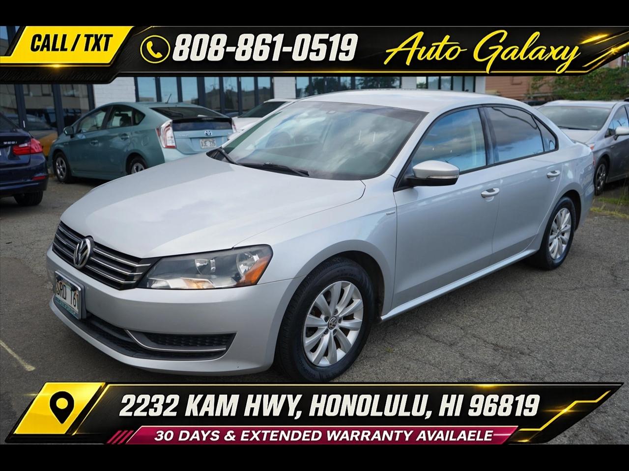 2015 Volkswagen Passat 4dr Sdn 1.8T Auto S PZEV