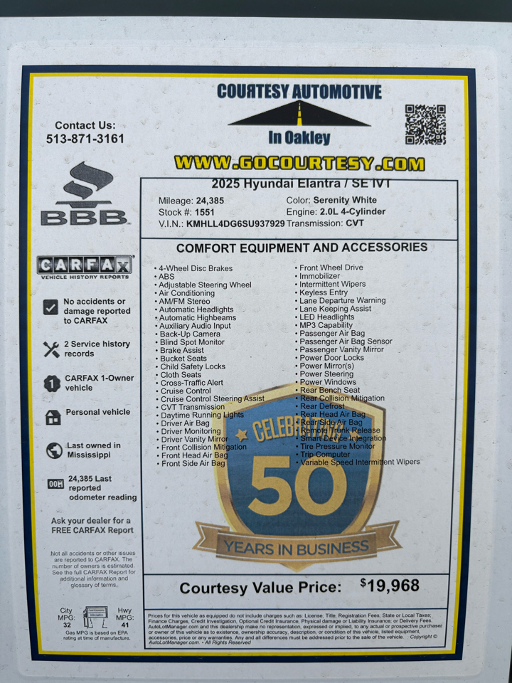 Hyundai Elantra SE IVT 2025