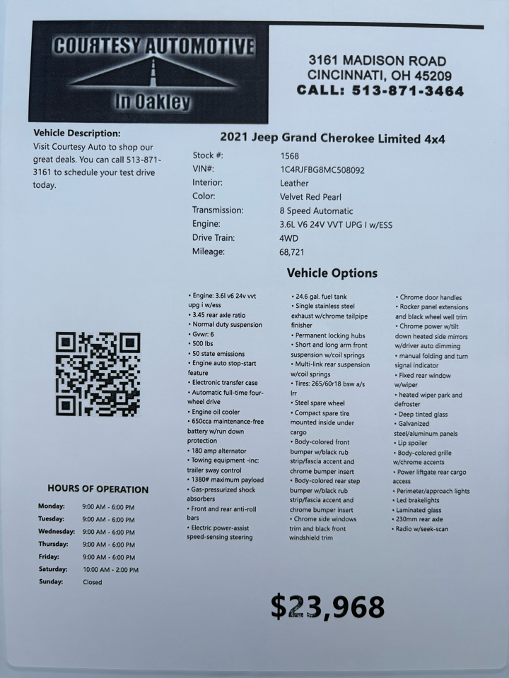 Jeep Grand Cherokee Limited 4x4 2021